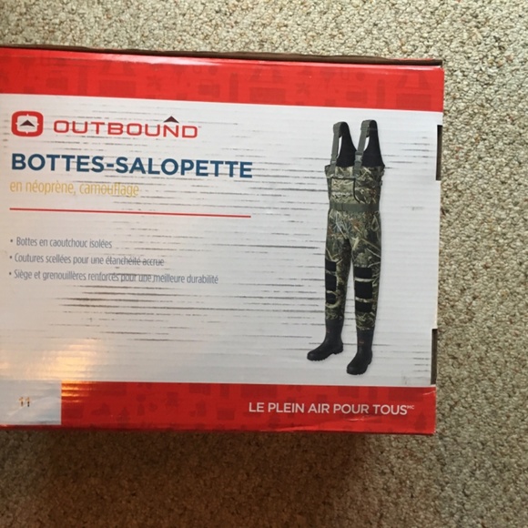 NEW neoprene chest waders / boots combo camo size 11 boots 42” chest insulated - Picture 2 of 6